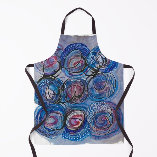 Item preview, Kandinsky inspired purple and blue circle abstract designed and sold by Kandoart.