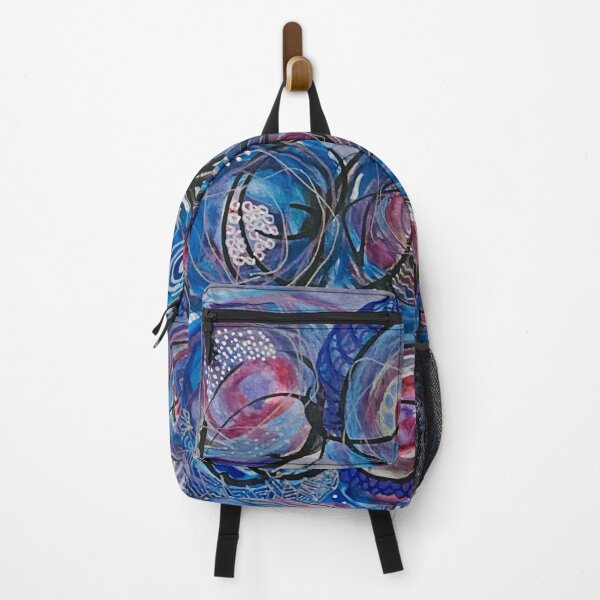 Item preview, Kandinsky inspired purple and blue circle abstract designed and sold by Kandoart.