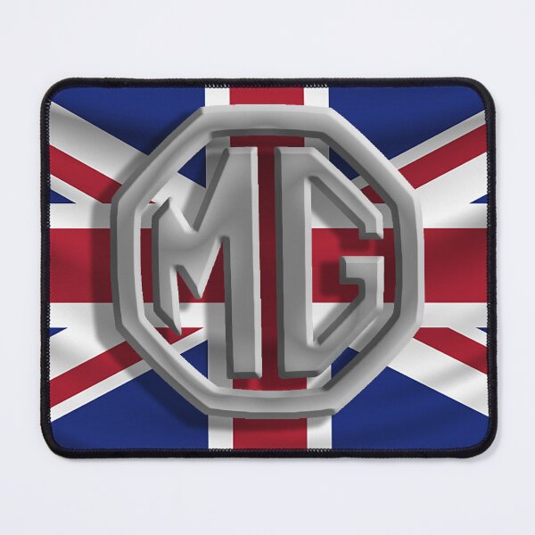 Item preview, Silver Classic car Logo on British Union Flag designed and sold by CEastwoodPhotos.