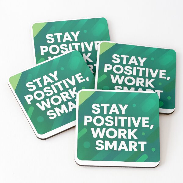 Item preview, Stay Positive, Work Smart – Motivational Typography designed and sold by InspiraDesigns..