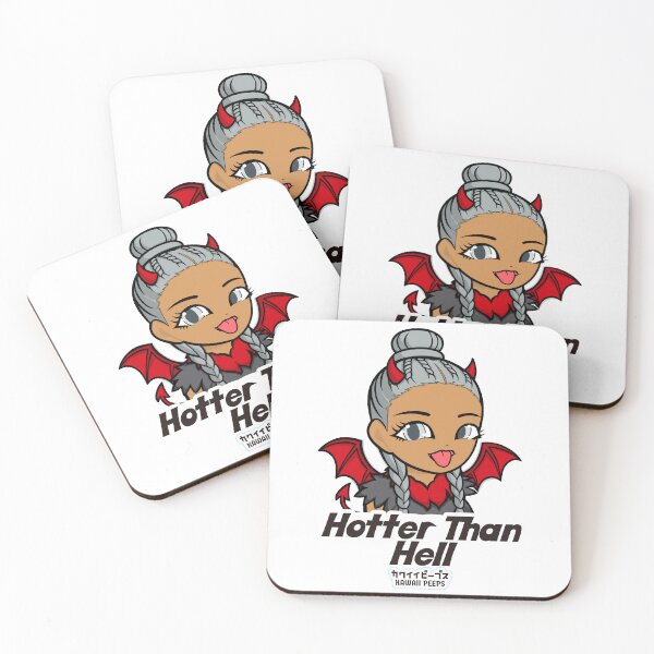 Item preview, Halloween Devil Girl Design – Cute Anime Style Quote “Hotter Than Hell” designed and sold by P-L-Sardines.
