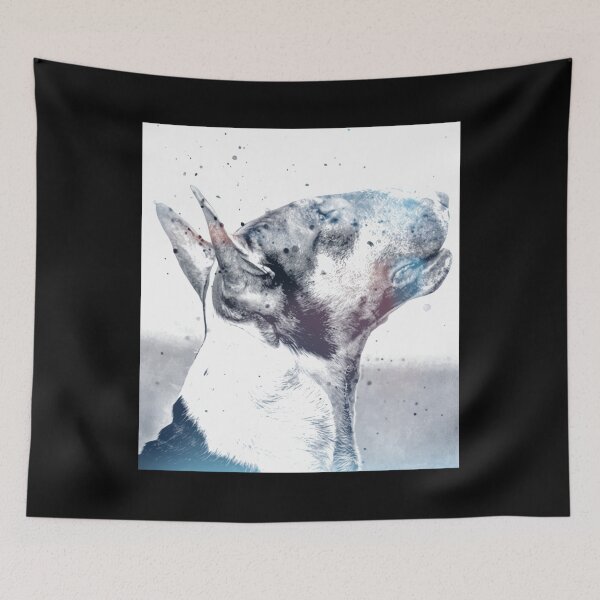 Item preview, Bull Terrier Surrealistic Portrait Dirty Blue 	 designed and sold by vhvdknov14.
