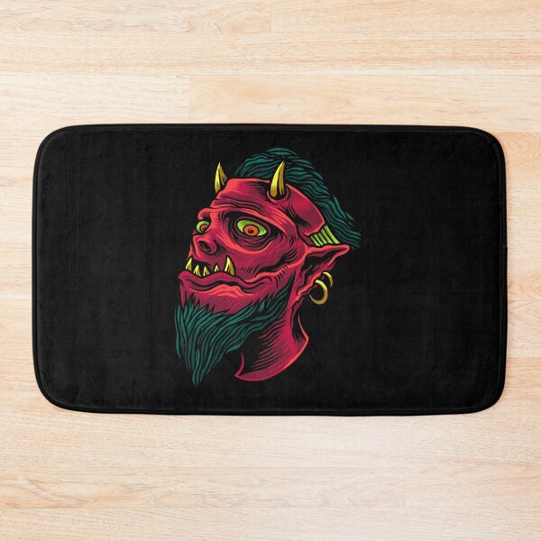 Item preview, Red devil with horns on Halloween designed and sold by Joncasmiart.