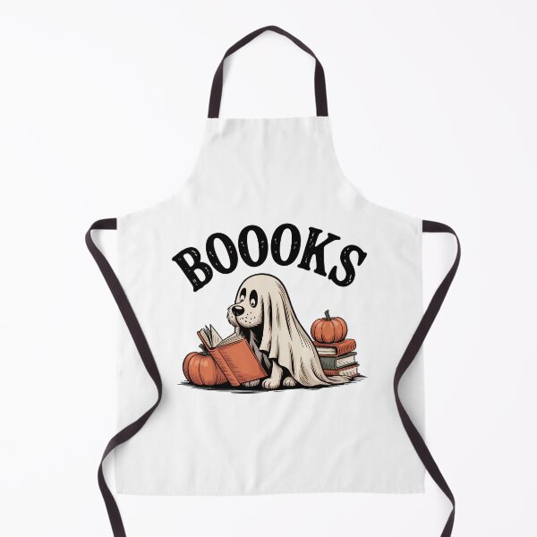 Item preview, Halloween dog reading a book, Ghost dog designed and sold by J-Style-Design.
