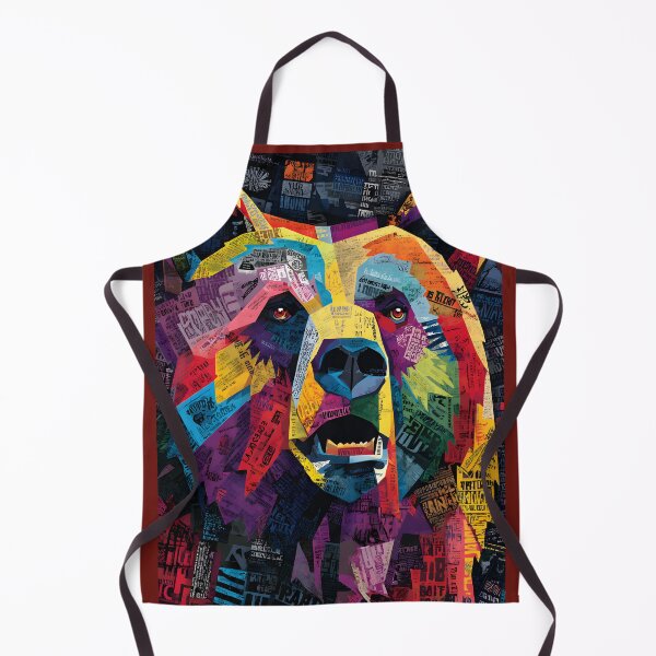 Item preview, Protect the Wild Bear - Dynamic Face Composition with Energetic Shapes and Patterns designed and sold by OlfactoART Studio.