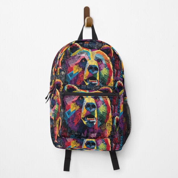 Item preview, Protect the Wild Bear - Dynamic Face Composition with Energetic Shapes and Patterns designed and sold by OlfactoART Studio.