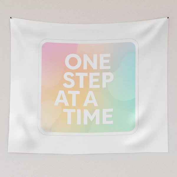 Item preview, One Step at a Time – Motivational Typography designed and sold by InspiraDesigns..