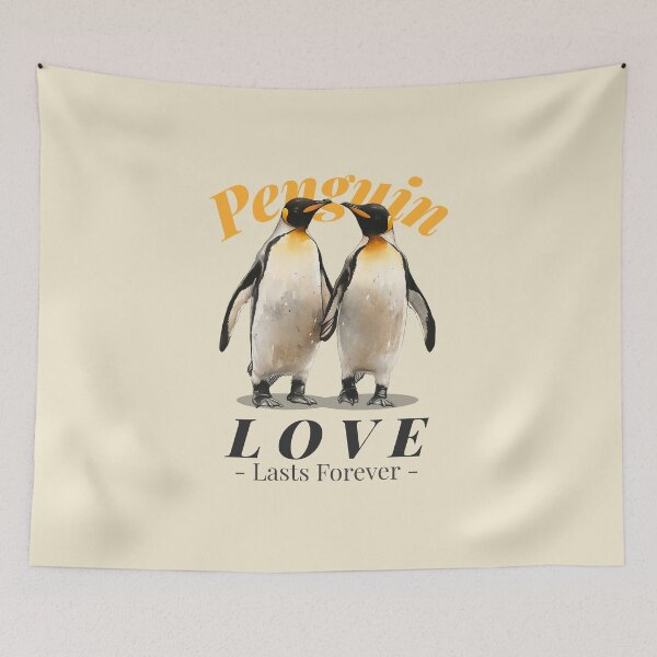 Item preview, Penguin Love Lasts Forever — Two Happy Penguins designed and sold by Novel Works Studio.