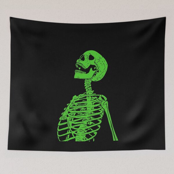 Item preview, Green Skeleton Looking Up designed and sold by blacksnowcomics.