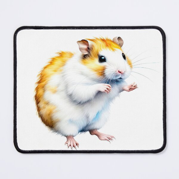 Item preview, Cute Fluffy Hamster: Golden & White Pet Rodent Illustration designed and sold by LanaGustavsson.