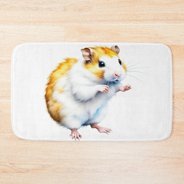 Item preview, Cute Fluffy Hamster: Golden & White Pet Rodent Illustration designed and sold by LanaGustavsson.