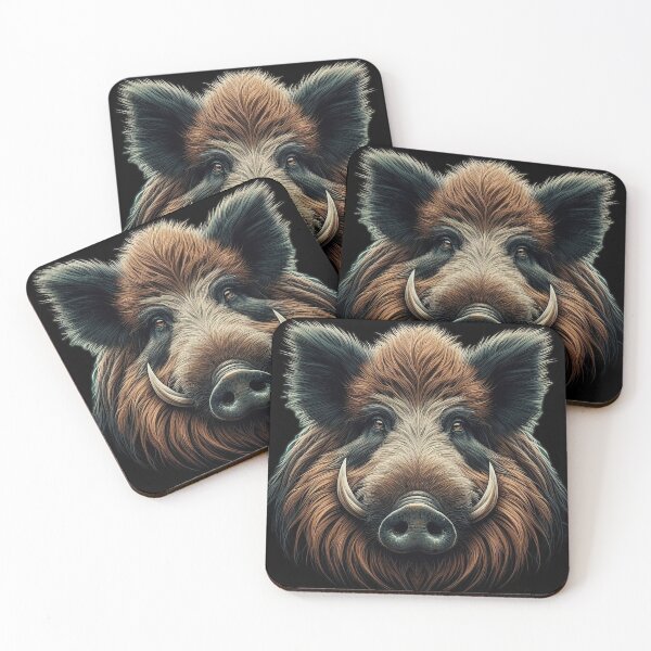 Item preview, Majestic Wild Boar Head Illustration designed and sold by MichelleAlline.