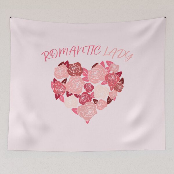 Item preview, Romantic lady of pink flowers designed and sold by halazidan.