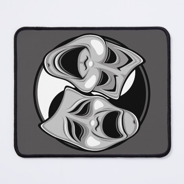 Item preview, Comedy and Tragedy Theater Masks Yin Yang Design designed and sold by fizzgig.