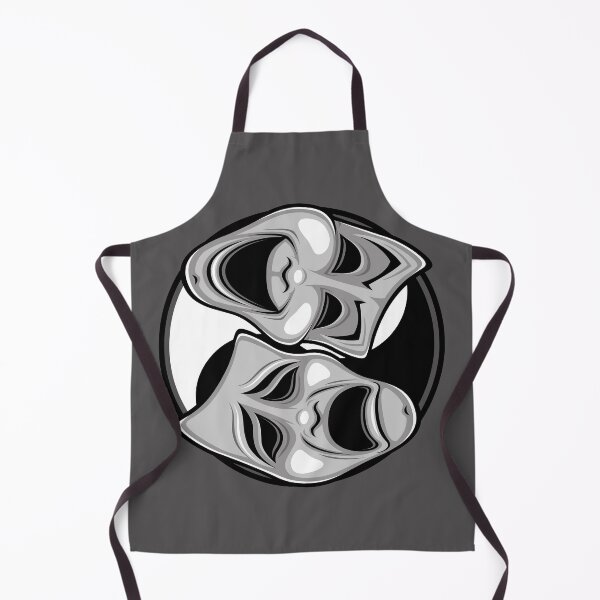 Item preview, Comedy and Tragedy Theater Masks Yin Yang Design designed and sold by fizzgig.