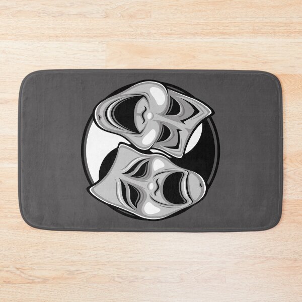 Item preview, Comedy and Tragedy Theater Masks Yin Yang Design designed and sold by fizzgig.