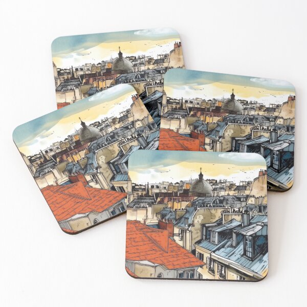 Item preview, Paris Rooftops – Paris Skyline Illustration designed and sold by mliotard.