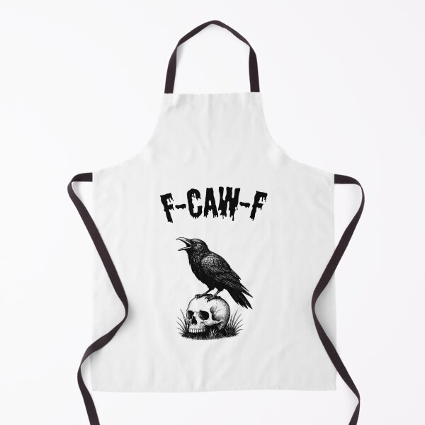 Item preview, F-Caw-F Jawless Skull Raven Funny Halloween | Gothic Dark Humor Angry Crow Bird Pun Design designed and sold by BeBetterPeople.