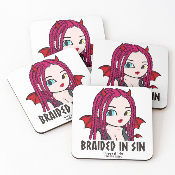 Item preview, Halloween Devil Girl Braided in Sin Kawaii Design – Cute Demon Costume Art designed and sold by P-L-Sardines.