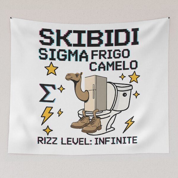 Item preview, Frigo Camelo Skibidi Sigma Surreal Camel Refrigerator Meme Art designed and sold by AnnDesignStudio.