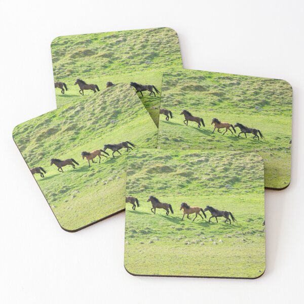 Item preview, Icelandic Horses Trotting Across the Field designed and sold by Debra Martz.