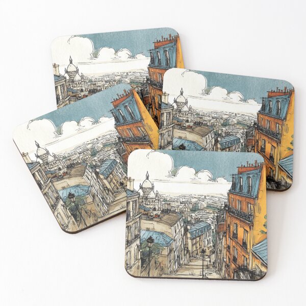 Item preview, Paris Rooftops – Paris Skyline Illustration designed and sold by mliotard.