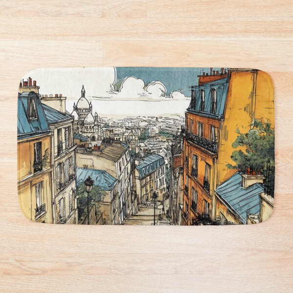 Item preview, Paris Rooftops – Paris Skyline Illustration designed and sold by mliotard.