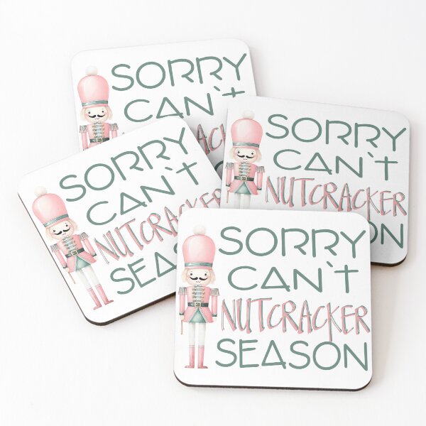 Item preview, Sorry Can't Nutcracker Season Mint Pink Winter Christmas Watercolor designed and sold by Feeling Artsy.