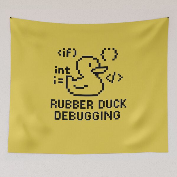 Item preview, Title: Rubber Duck Debugging designed and sold by WiserShop.