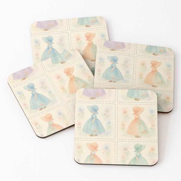Item preview, Dutch girl quilt pattern painted in soft watercolor style  designed and sold by Kristylynn757.