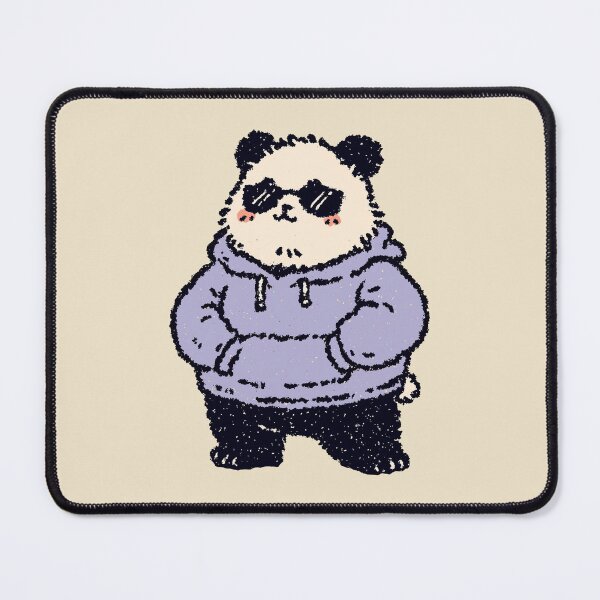 Item preview, Nonchalant Panda in Hoodie and Sunglasses, Cute Textured Illustration designed and sold by Magnificent Lizard.