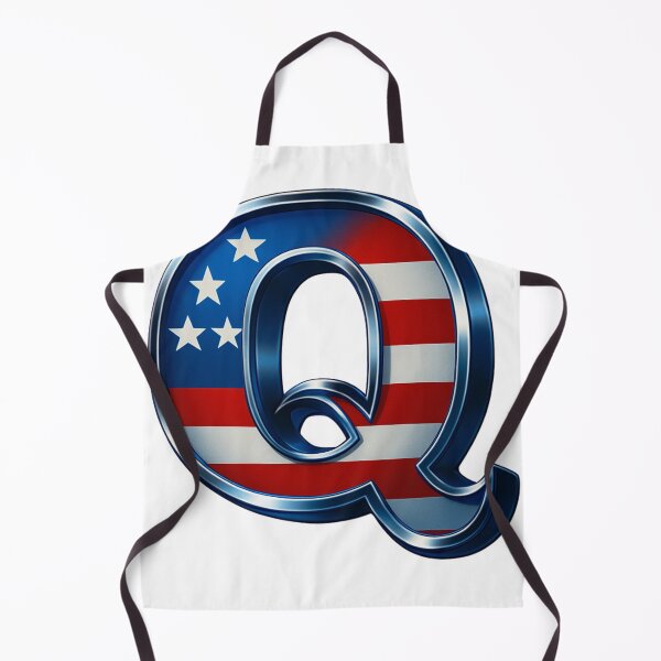 Item preview, Futuristic 3D letter Q with USA flag - metallic effect designed and sold by coeurdelion50.