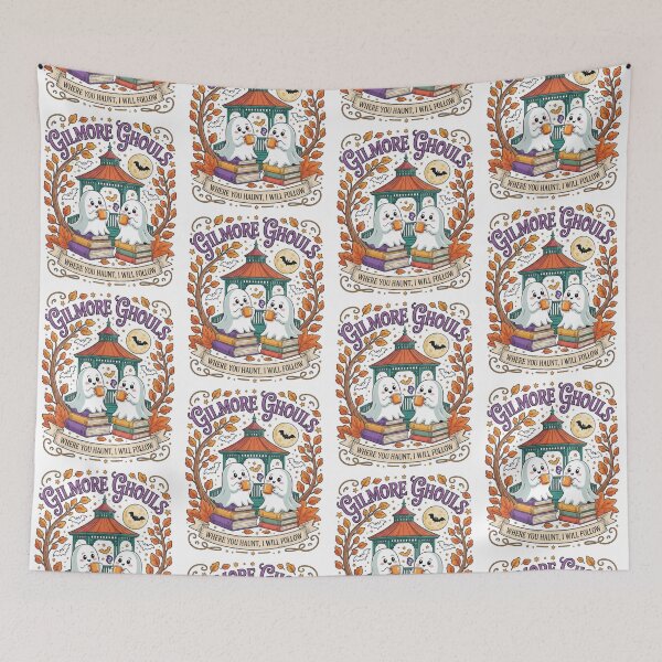 Item preview, Gilmore Ghouls Where You Haunt I Will Follow Halloween Coffee Ghosts designed and sold by LuxeGraphix.