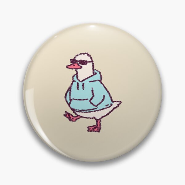 Item preview, Nonchalant Goose in hoodie, textured pastel illustration designed and sold by Magnificent Lizard.