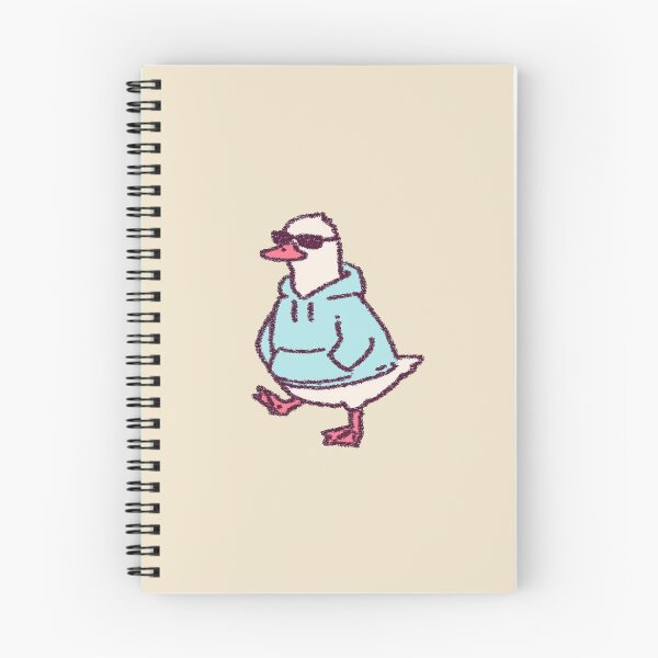 Item preview, Nonchalant Goose in hoodie, textured pastel illustration designed and sold by Magnificent Lizard.
