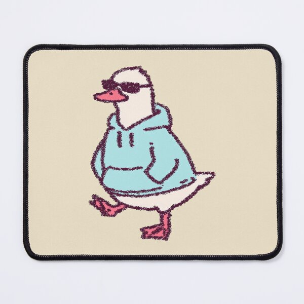 Item preview, Nonchalant Goose in hoodie, textured pastel illustration designed and sold by Magnificent Lizard.