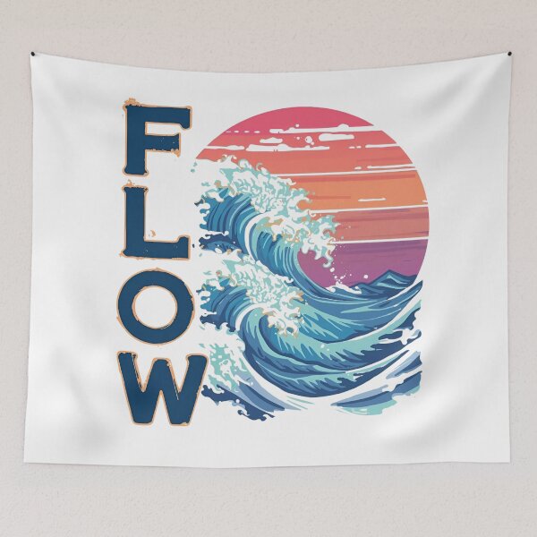 Item preview, Flow – Ocean Wave and Sunset designed and sold by MerchVisionary.