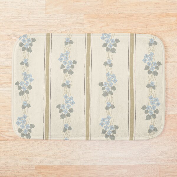 Item preview, Little Blue Flowers with gold stripes designed and sold by Hanna McCown.