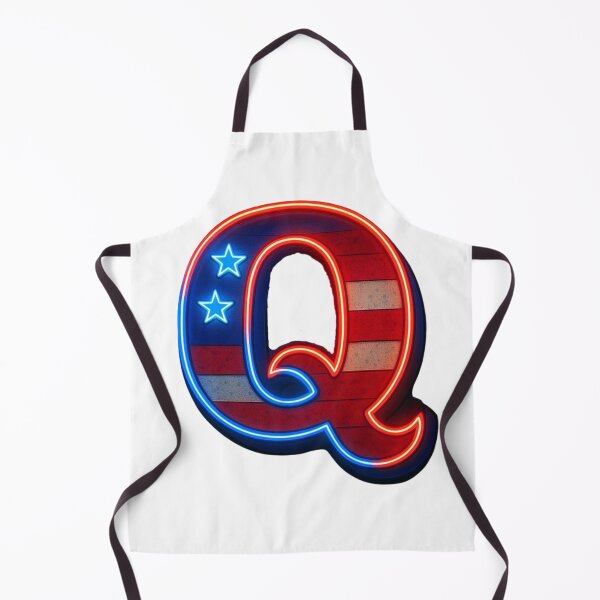 Item preview, Neon graffiti letter Q with USA flag - light sign style designed and sold by coeurdelion50.
