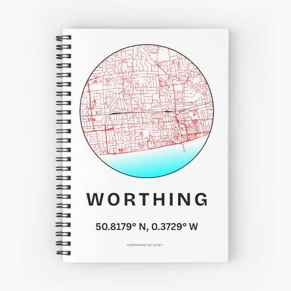 Item preview, Worthing street map  designed and sold by HeathWayPrints.
