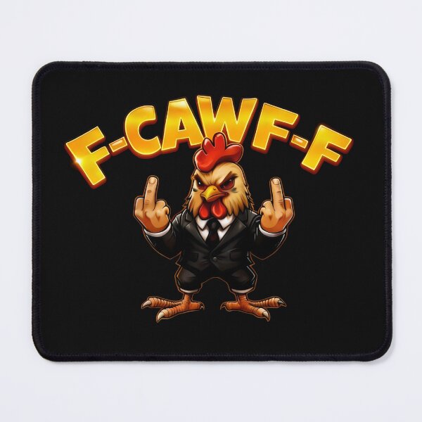 Item preview, F-Cawf-F Angry Rooster T-Shirt – Funny Offensive Chicken Suit Meme Tee designed and sold by GiftLore Studio.