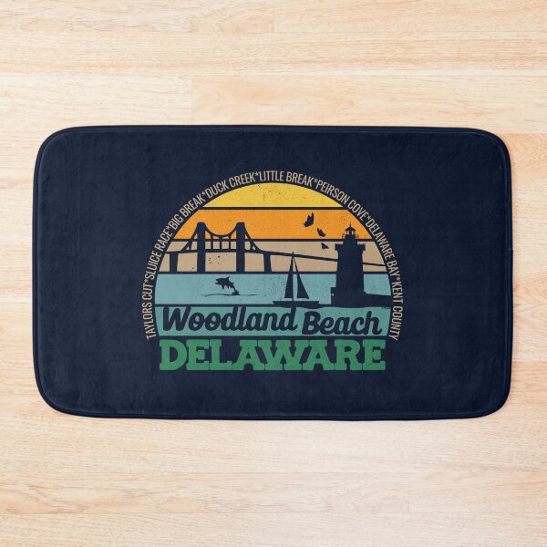 Item preview, Woodland Beach Delaware Retro Sunset Local Pride Logo  designed and sold by CRHPOD20.