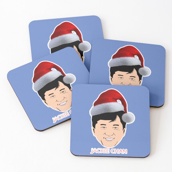 Item preview, Merry Christmas Jackie Chan illustration designed and sold by ZooStateofMind.