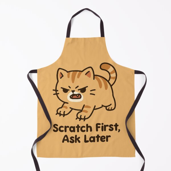 Item preview, Scratch First, Ask Later – Kawaii Angry Tabby Cat Vector designed and sold by catastrocat.