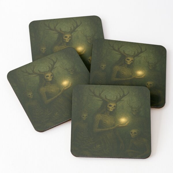 Item preview, Forest Spirits – Dark Fantasy Skull Art designed and sold by Simon Sells.