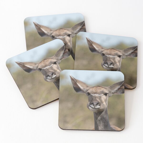 Item preview, The Grumpy Kudu – Funny African Wildlife Portrait designed and sold by DavideAntoniani.