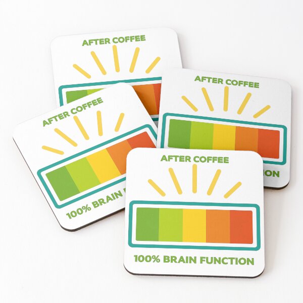 Item preview, After Coffee 100% Brain Function Funny Graphic Design designed and sold by The Digital Compass.