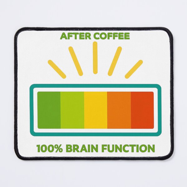Item preview, After Coffee 100% Brain Function Funny Graphic Design designed and sold by The Digital Compass.
