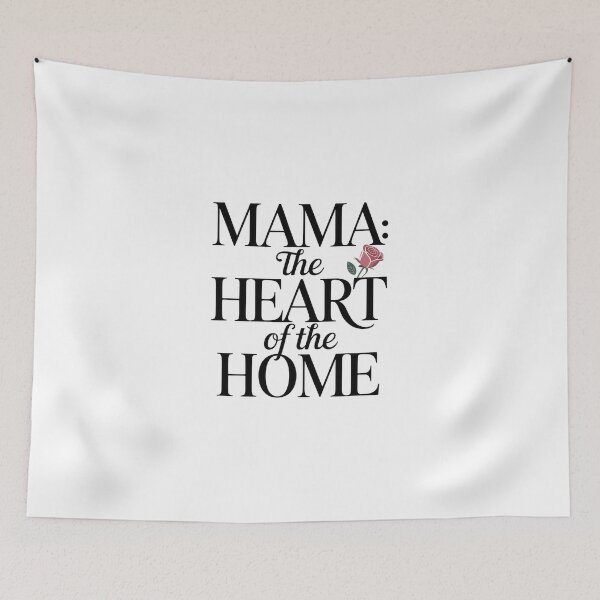 Item preview, Mama: The Heart of the Home – Elegant Floral Quote designed and sold by Enea Kelo.