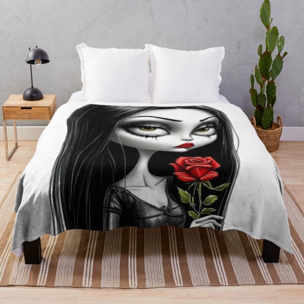 Item preview, Morticia Addams - Big-Eyed Gothic designed and sold by ArtByRahim.